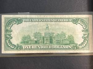 1928A US $100 REDEEMABLE IN GOLD NOTE
