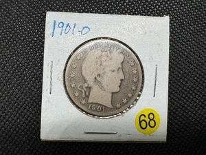 lot 68 image: 1901-O Silver Barber Half Dollar