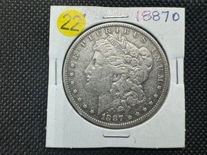 lot 22 image: 1887-O Morgan Silver Dollar