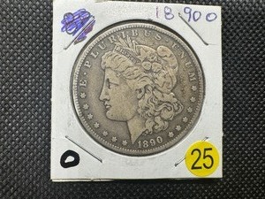lot 25 image: 1890-O Morgan Silver Dollar