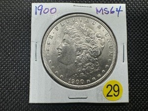 lot 29 image: 1900 Morgan Silver Dollar Marked MS64 When Purchased