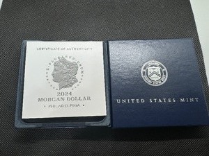 lot 35 image: 2024 Uncirculated Philadelphia Morgan Dollar in Original Mint Package with COA