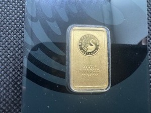lot 2 image: .320 Ounce .9999 Perth Mint Gold Bar in sealed Package Bar No. CO73445