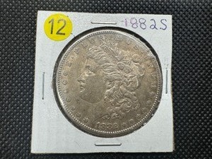 lot 12 image: 1882-S Morgan Silver Dollar