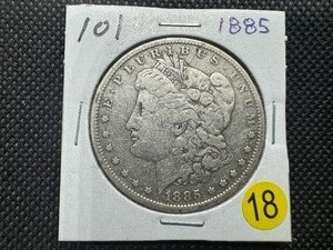 lot 18 image: 1885 Morgan Silver Dollar