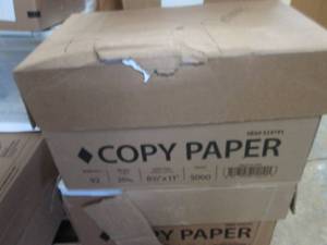 lot 55 image: Case of 5000 sheets Copy Paper 8.5x...