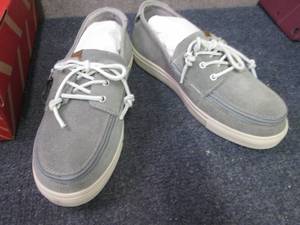 lot 105 image: 8 Pair Mens Billy Grey Suede Boat ...