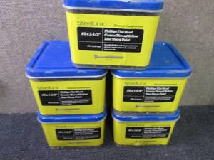 lot 116 image: 5- 5 lb pks SteelLinx Philips Flat ...