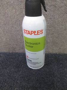 lot 132 image: 2- 10 oz Cans Staples Electronics D...