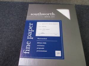 lot 139 image: Southworth Quality 8.5 x 11 Bond ...