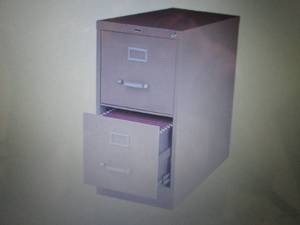 lot 157 image: Staples 2-Drawer Vertical File Cabi...