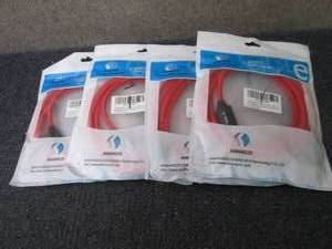 lot 205 image: 4 each 8K HDMI Cables ,2.1, 60Hz...