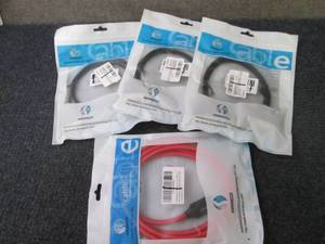lot 207 image: 3 each DVI to DVI Cables, 1 8K HDMI...