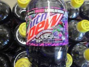 lot 307 image: 24 - 20 oz Mountain Dew Purple Thun...
