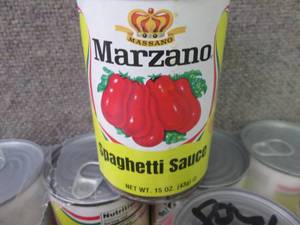 lot 335 image: 12- 15 oz Marzano Spaghetti Sauce...