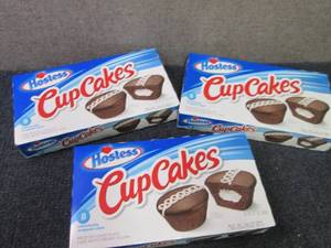 lot 377 image: 3- 12.7 oz 8 ct Hostess CupCakes...