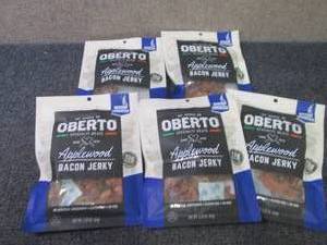 lot 419 image: 5- 2.25 oz Oberto Applewood Bacon J...