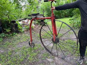 lot 47 image: Homemade Large Wheel Bicycle