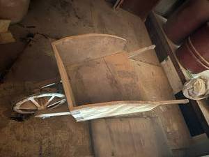 lot 93 image: Wood Wheelbarrow