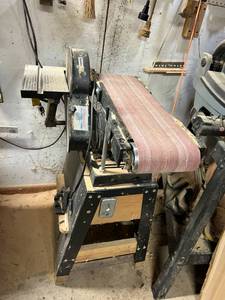 lot 177 image: Cal-Hawk Belt & 9 Disc Sander on Stand