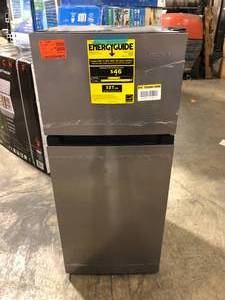 Vissani 4.5 cu. ft. 2-Door Mini Refrigerator in Platinum Steel with Freezer Customer Returns See Pictures