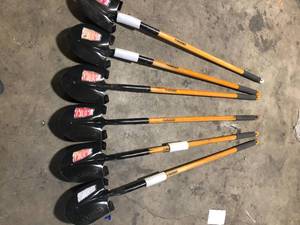 Lot of Husky 47 in. L Wood Handle Carbon Steel Digging Shovel with Grip  Customer Returns See Pictures