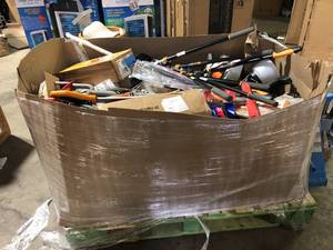 Gaylord of Assorted Lawn Care Items, Tools and Hardware  Various Models and Conditions Customer Returns See Pictures