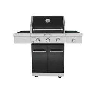 KitchenAid 3-Burner Propane Gas Grill in Black with Ceramic Sear Side Burner Customer Returns See Pictures