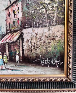lot 75 image: Oil Paint Bernard Beautiful Brass  Gold Frame