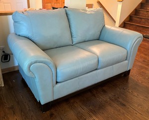 lot 15B image: Leather Loveseat  Sofa by Ashley Furniture