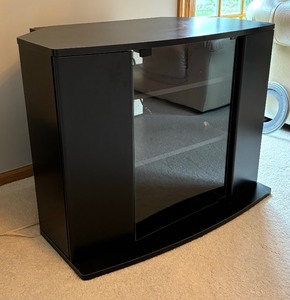 lot 180 image: Black Media Cabinet  TV Stand