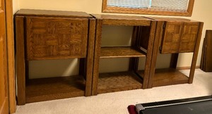 lot 191 image: Three Piece Shelving and Cabinet Unit