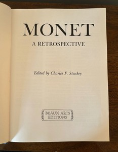 lot 194 image: Monet A Retrospective Book Edited by Charles F. Stucky