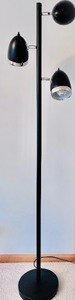 lot 114 image: Bright Black and Silver Floor Lamp