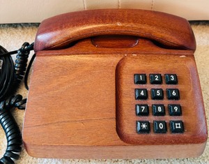 lot 202 image: Vintage Ericsson Mahogany Telephone Ericsson