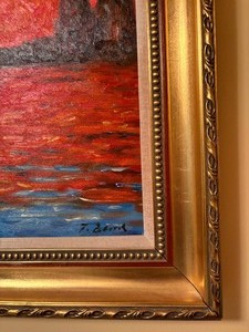 lot 88 image: Framed San Giorgio Maggiore by Twilight Claude Monet Oil Reproduction