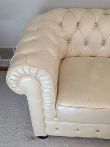 lot 32 image: Italian Crocodile Print Leather Sofa