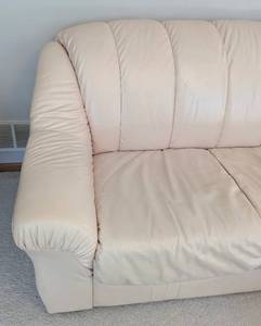 lot 25 image: Italian Leather Sofa