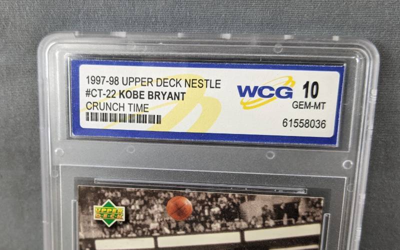 lot 18B image: 1997-98 Upper Deck Nestle Kobe Bryant Crunch Time Card WCG 10 Graded NBA Basketball Lakers V