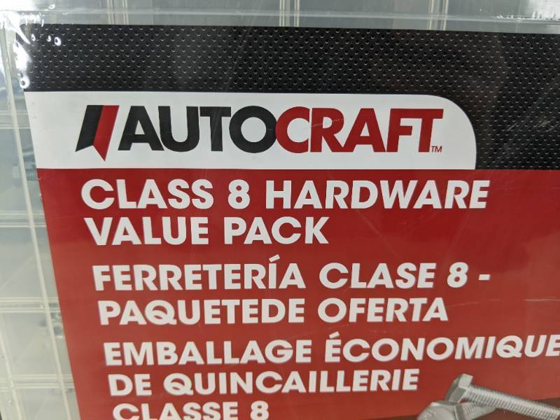 lot 47B image: Brand New Autocraft Class 8 Hardware Value Pack Metric 514 Pieces N