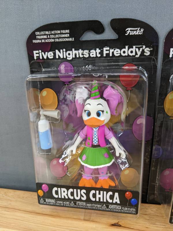 lot 50A image: Lot of 2 New Five Nights at Freddy Funko Collectible Action Figure Ballon Freddy & Circus Chica Figurine F