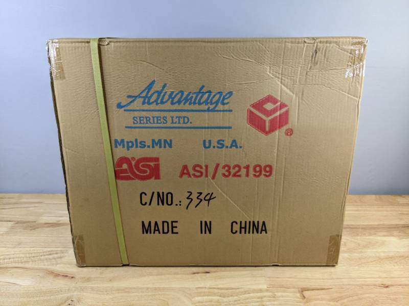 lot 47A image: Brand New Case of 144 Advantage Series Ltd. Navy Blue and Red Hats OSFM A