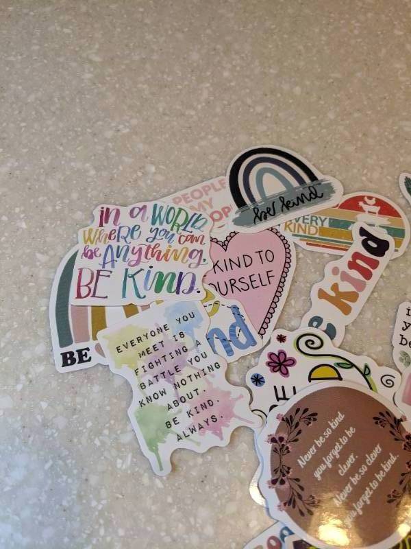 lot 419 image: 120 Brand New Be Kind Stickers P