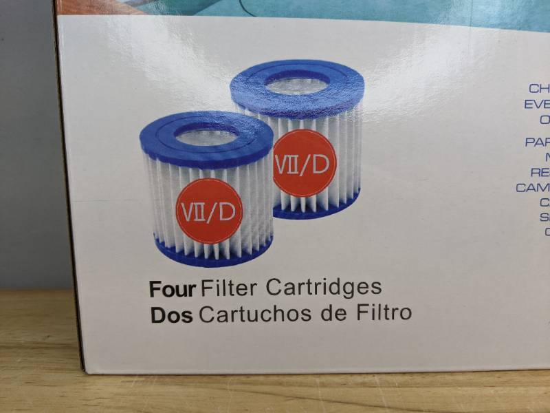 lot 142 image: 4 Brand New Pool Filters Type DVII for Summer Escapes, for Summer Waves, for Bestway 58283e for Intex D New Spa Filter Cartridges for Pools and Hot Tub S