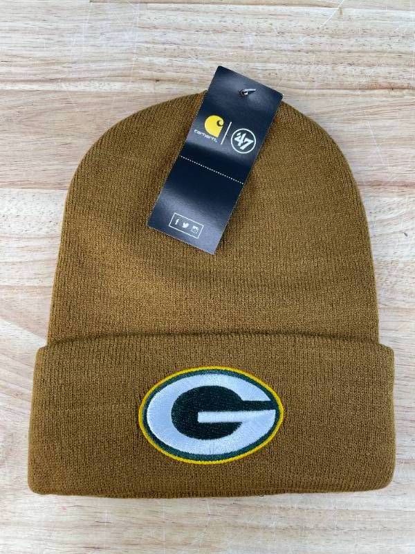 lot 39A image: Brand New Carhartt Green Bay Packers Embroidered NFL Football Beanie Winter Hat I