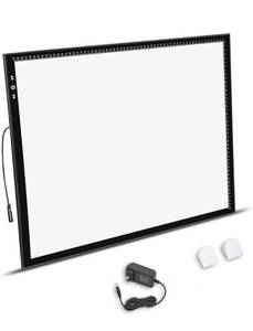 lot 63 image: New A2 Artist Tracing Light Box Copy Table 12V2A Adapter Dimmerable 5000 Lux LockUnlock Button Artcraft Light Pad $59.99 Retail B