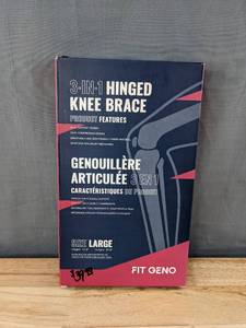lot 92 image: New 3-In-1 Hinged Knee Brace, Large $39.99 Retail B