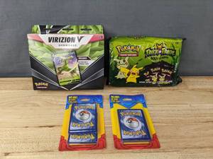 lot 17D image: Brand New Pokemon Virizion V Showcase, Trick or Trade, and (2)  Pokemon Trading Cards $62 Retail I