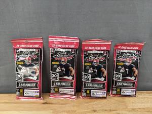 lot 5A image: 4 Brand New 2023 Panini NFL Absolute Football 20 Card Value Fat Pack I