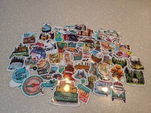 lot 415 image: 50 Brand New Travel Vacation Stickers P